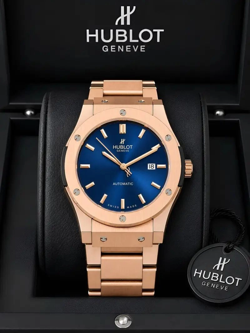 Hublot Classic Fusion Blue Rose Gold 3