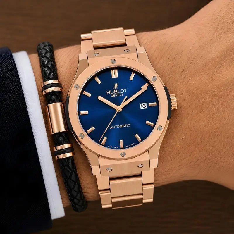 Hublot Classic Fusion Blue Rose Gold 5