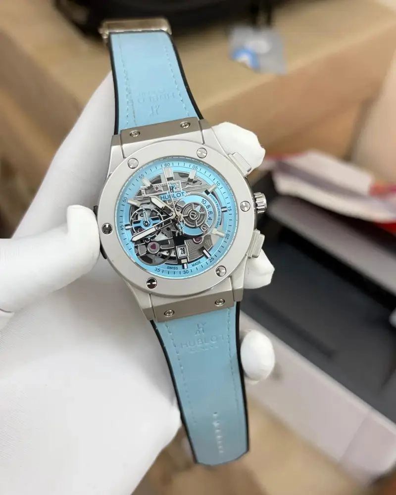 Hublot Ice Blue Leather Quartz 3