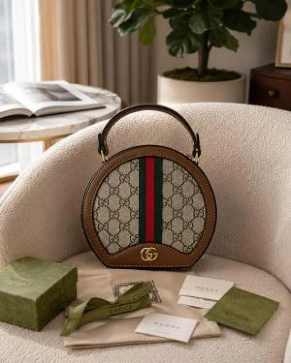 Gucc ophidia gg round slingbag with og box 6576 1