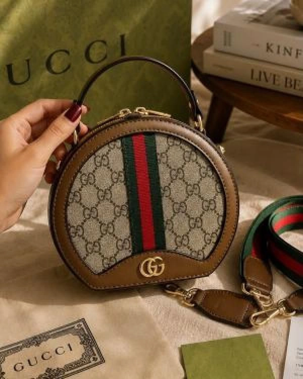 Gucc ophidia gg round slingbag with og box 6576 2