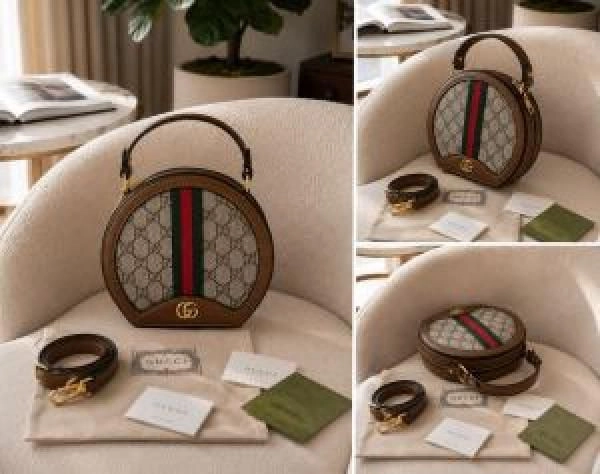 Gucc ophidia gg round slingbag with og box 6576 4