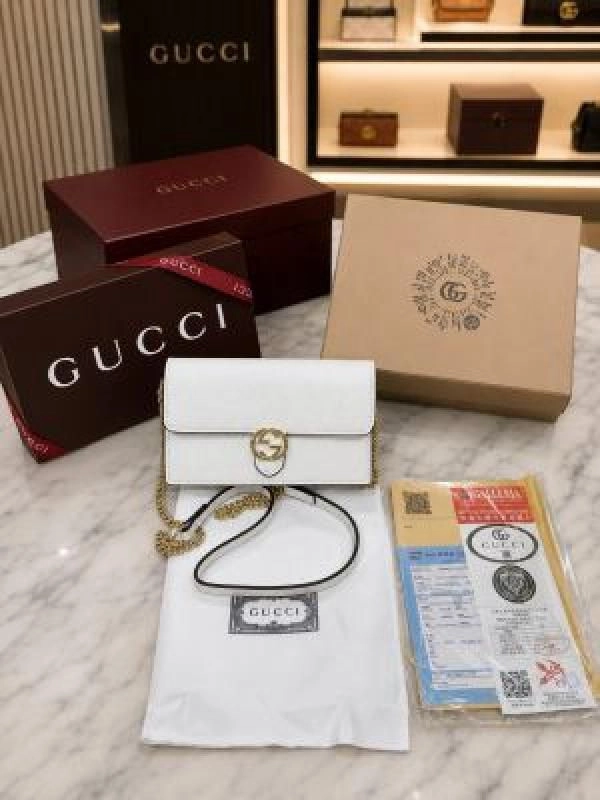 Gucc pre-owned interlocking handbag with double box packing 5089 1