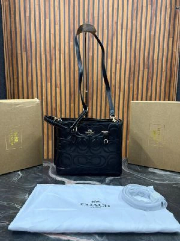 Coac Maggie Pebbled Leather Top Handle Crossbody Bag With Magnetic Box Including 5062 2