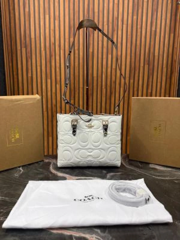 Coac Maggie Pebbled Leather Top Handle Crossbody Bag With Magnetic Box Including 5060 2
