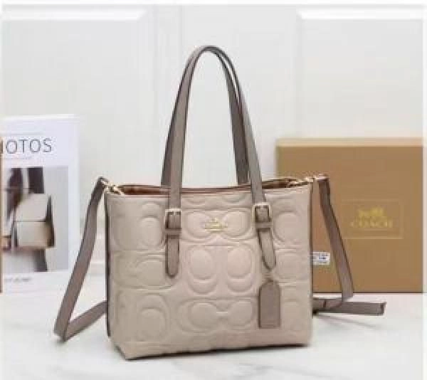 Coac Maggie Pebbled Leather Top Handle Crossbody Bag With Magnetic Box Including 5059 1