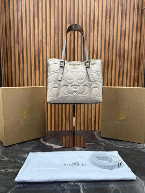 Coac Maggie Pebbled Leather Top Handle Crossbody Bag With Magnetic Box Including 5059 2