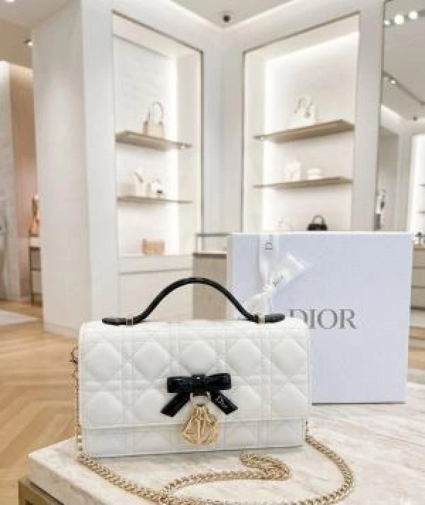 Christian Dioxr Lady D-Joy Style Cannage Lambskin Leather Chain Shoulder Bag 6700 1