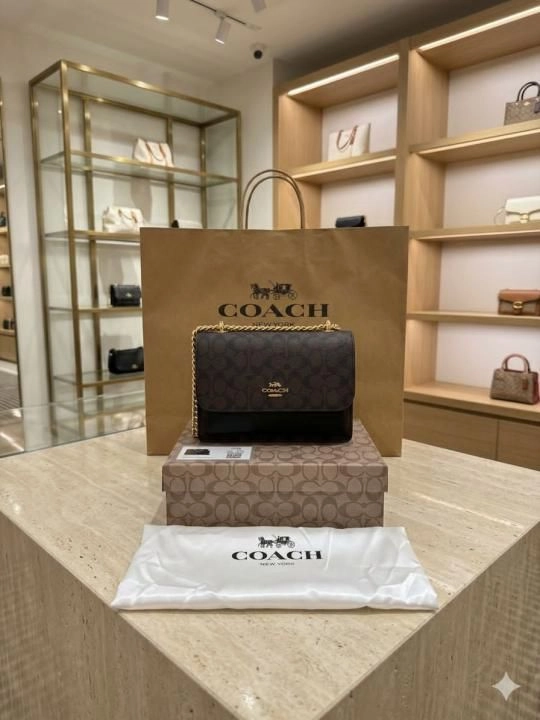 Coacch klare signature monogram crossbody bag with ogbox carrybag etc 547 1