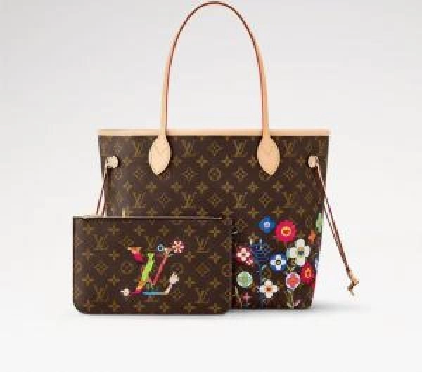 LOUI VUITTON LV X TAKASHI MURAKAMI NEVERFUL HANDBAG WITH BOX 6671 1