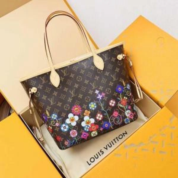 LOUI VUITTON LV X TAKASHI MURAKAMI NEVERFUL HANDBAG WITH BOX 6671 6