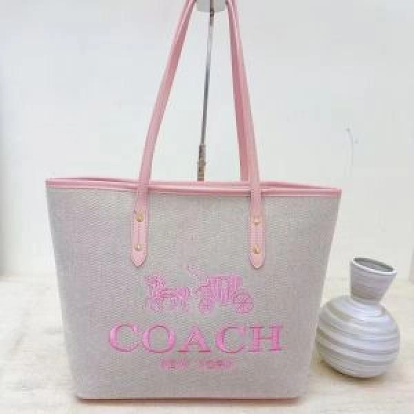 Coac voyager jet set print tote bag with dust bag 5509 1