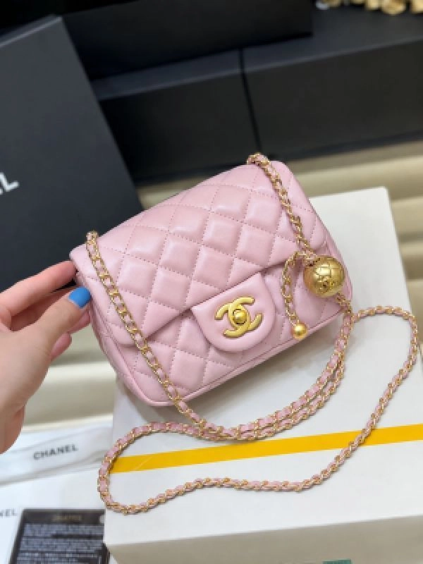 Chane quilted cc crush mini flap purse with Folding box 6623 1