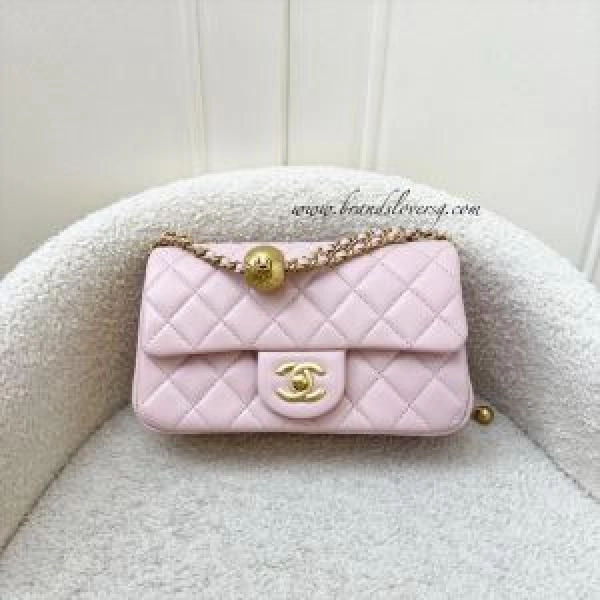 Chane quilted cc crush mini flap purse with Folding box 6623 2
