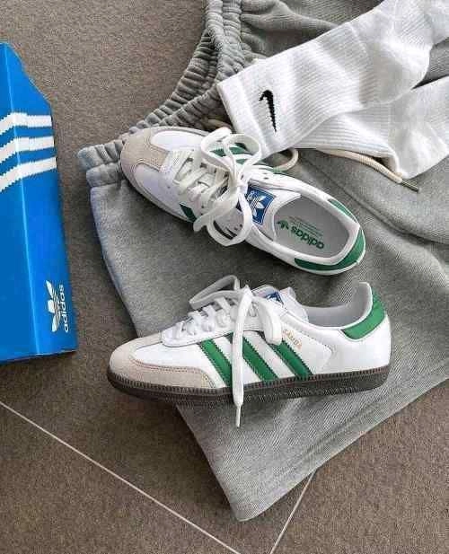 Adiddasss SAMBA WHITE GREEN 665 1