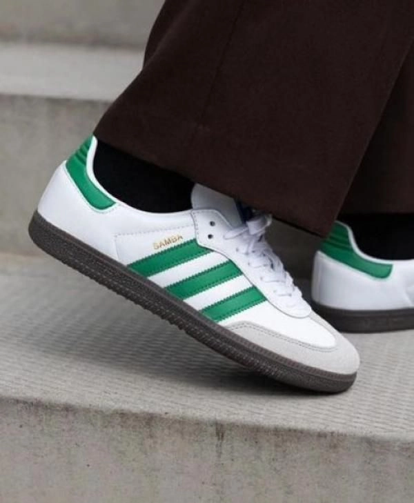 Adidaass Samba White Green Fix 4