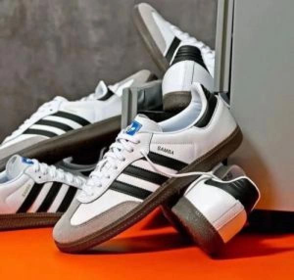 Adidaass Samba White Black Fix 1