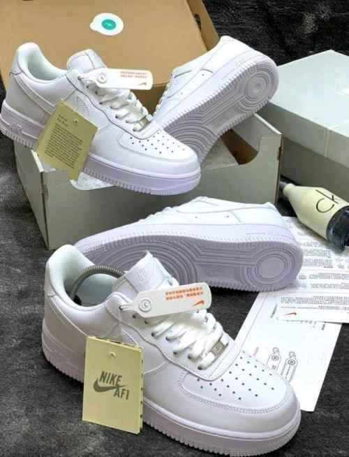 Nikkee airforce 1 white pure leather Ua quality