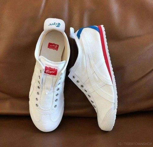 tigerr MEXICO 66 SLIP ON WHITE RED BLUE 2