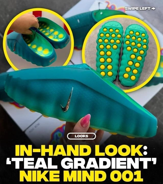 NIIKE MIND 001 SLIDE GEODE TEAL LIGHT MENTA FIX 1