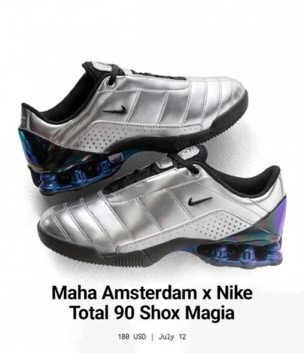 Maha Amsterdam x Nikkee Total 90 Secutor Shox Magia Metallic Silver Black Blue 6083 Fix 6
