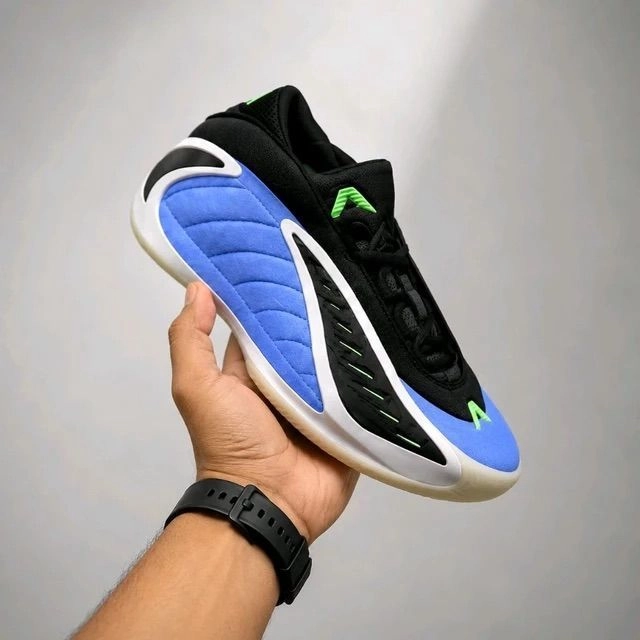 Adidas Anthony Edwards 2 Fusion Blue Zero Metallic Lime Burst (Master Quality)
