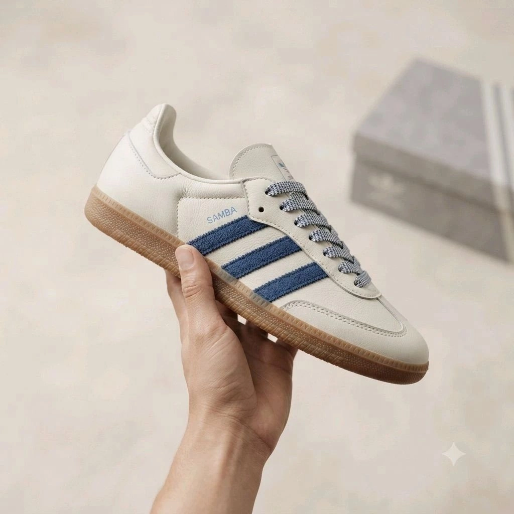 Adidas Samba Og Of White Dark Blue (Master Quality)