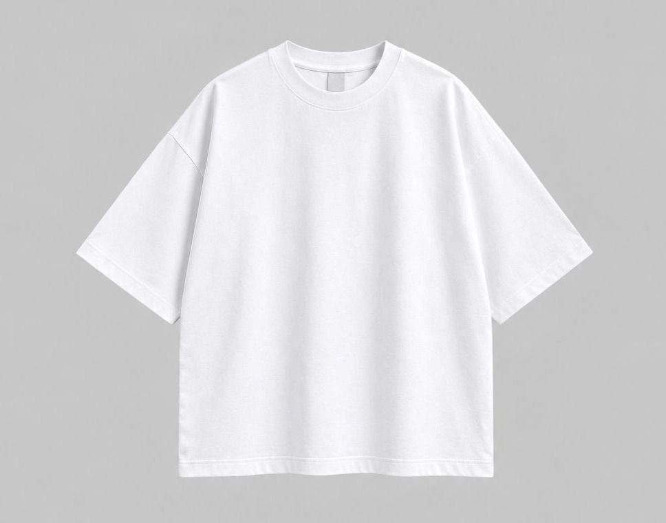 PLAIN WHITE OVERSIZED BOXYFIT TEE 1
