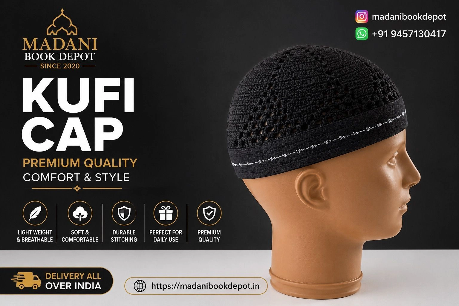 Kufi Cap Black