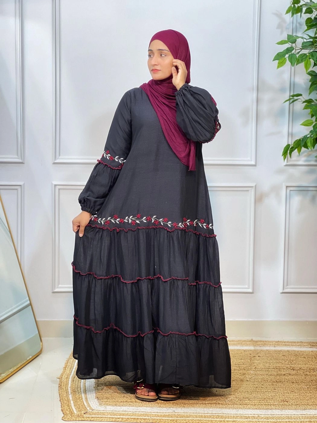 Partywear Embroidery Gown 4