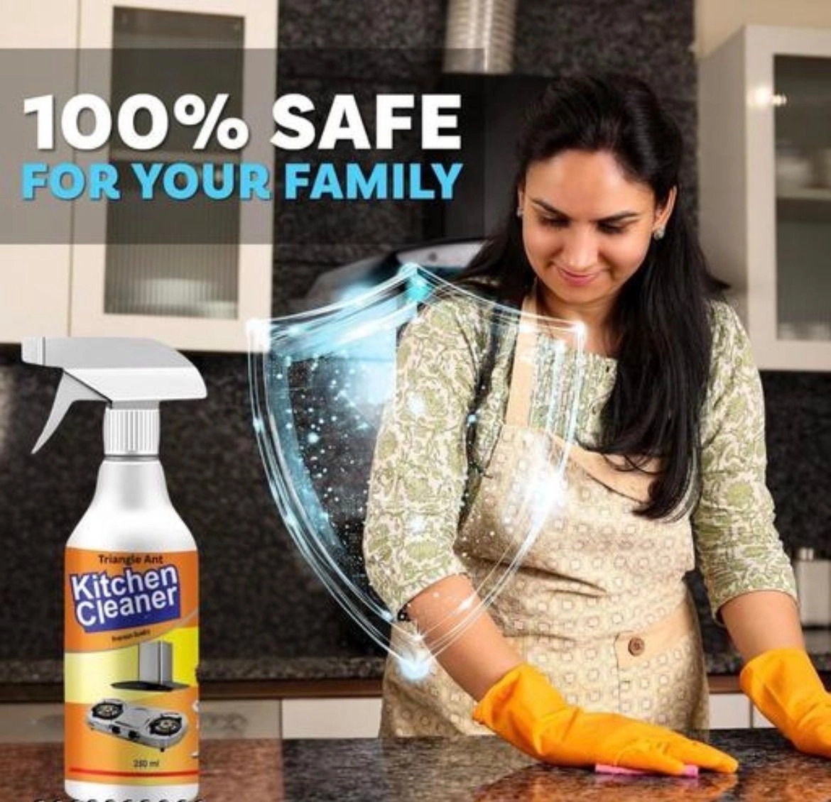 Kitchen Oil & Grease stain cleaner 2