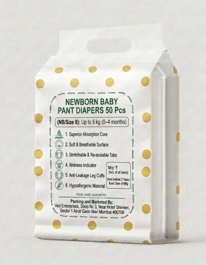 New Born Baby Pant Diapers (50 Pcs.)