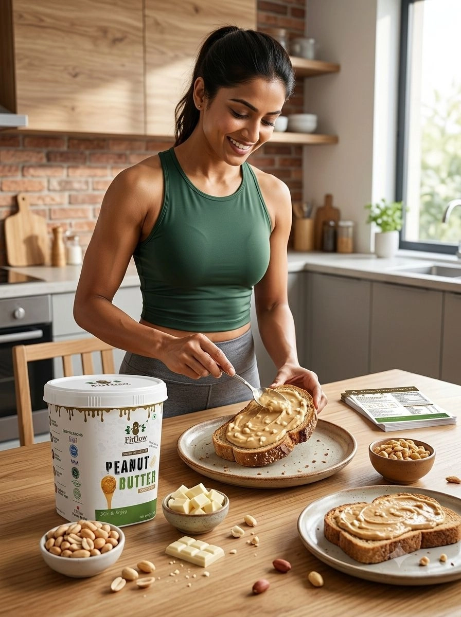 Fitflow White Chocolate Peanut Butter - Crunchy (1kg) 1