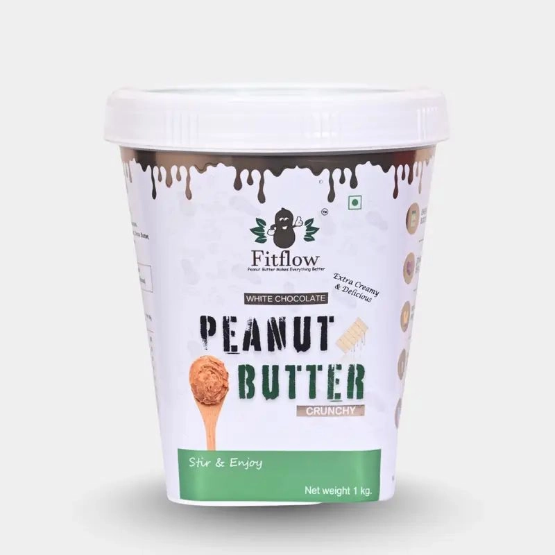 Fitflow White Chocolate Peanut Butter - Crunchy (1kg) 2