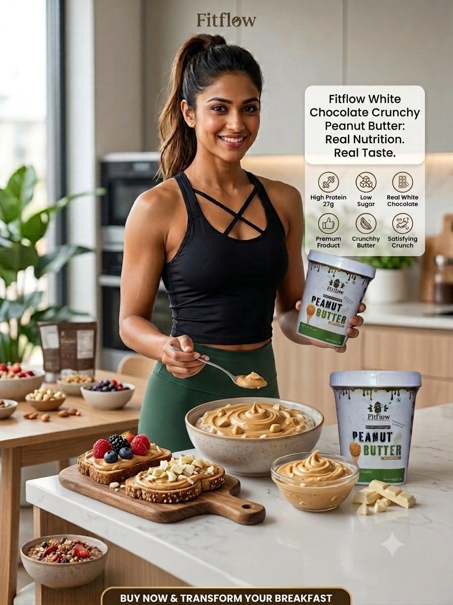 Fitflow White Chocolate Peanut Butter - Crunchy (1kg) 5