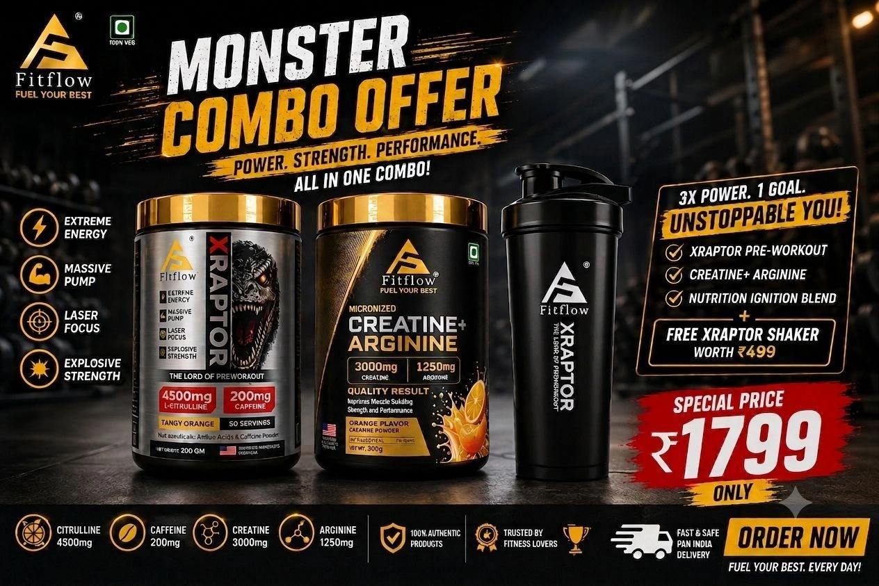 X-raptor Pre-workout 300 g + Creatine+ Arginine 300 g | Fitflow| 1