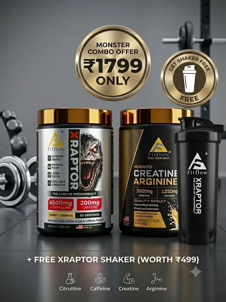 X-raptor Pre-workout 300 g + Creatine+ Arginine 300 g | Fitflow| 2