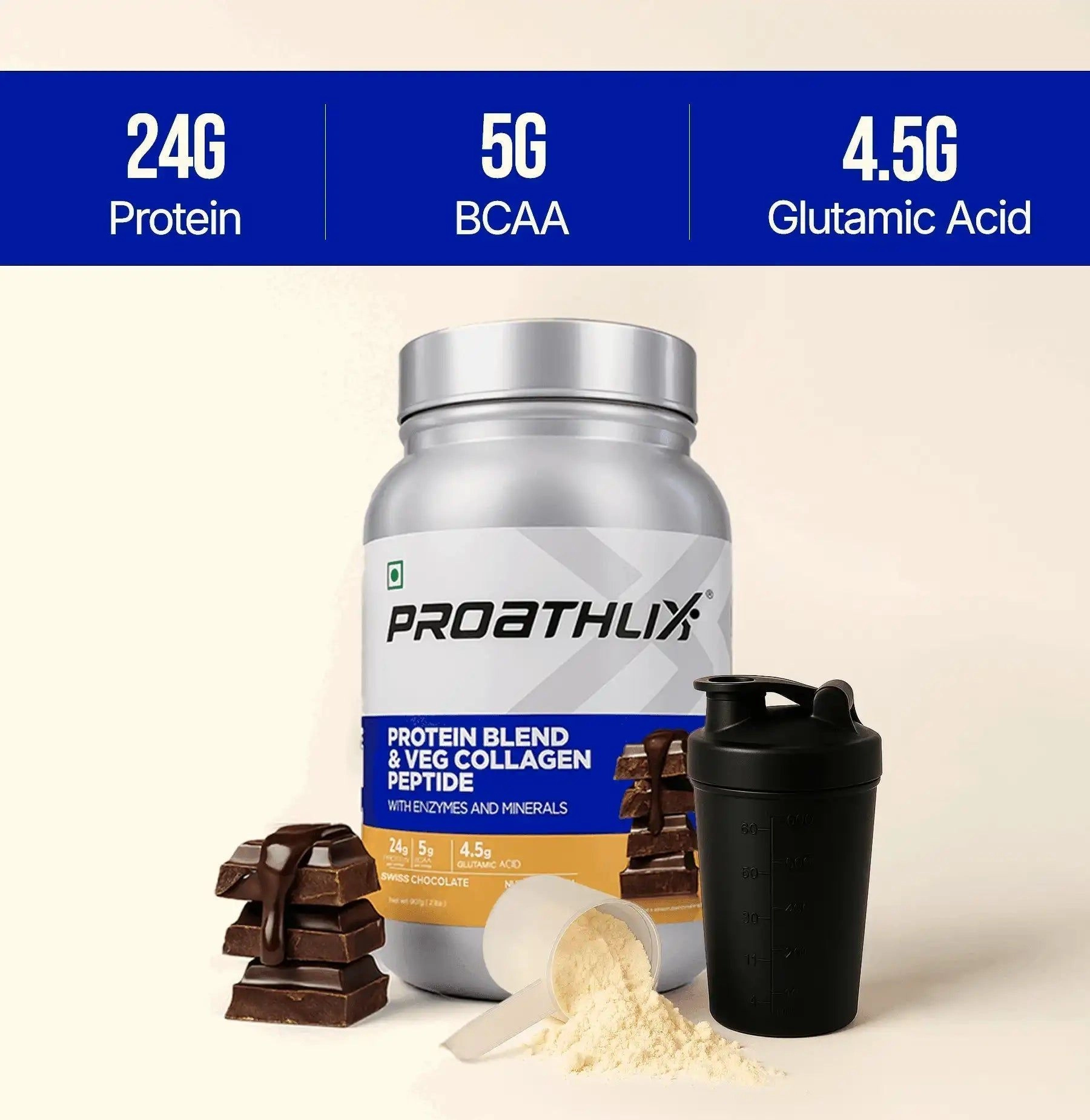 Proathlix Protein Blend & Veg Collagen Peptide (9 Sources of Protein) 4