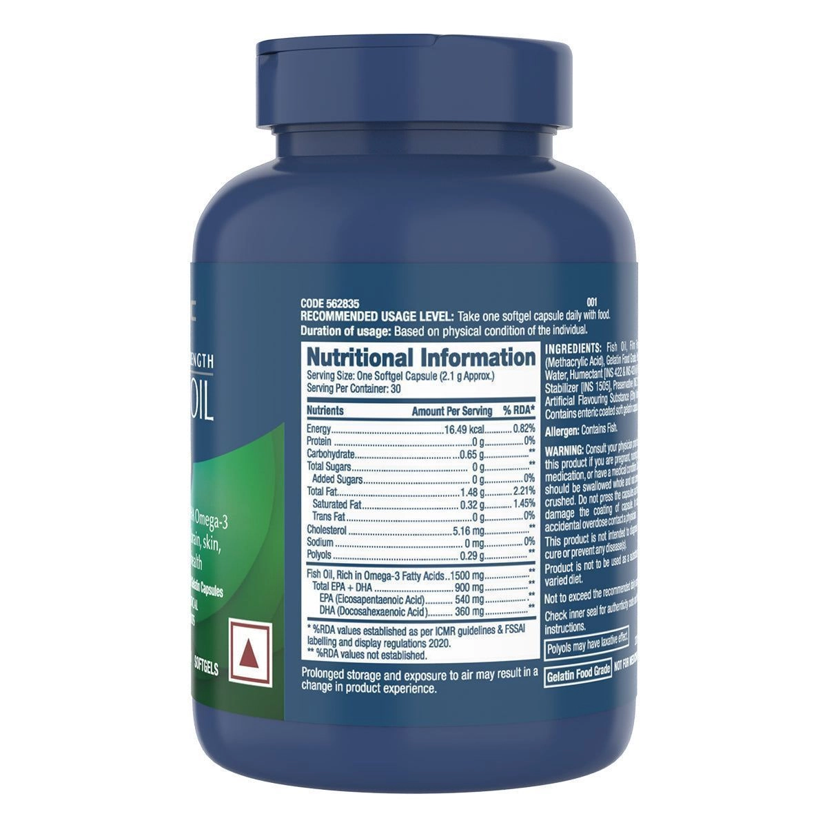GNC Mega Men
One Daily Multivitamin + Triple Strength Fish Oil 6