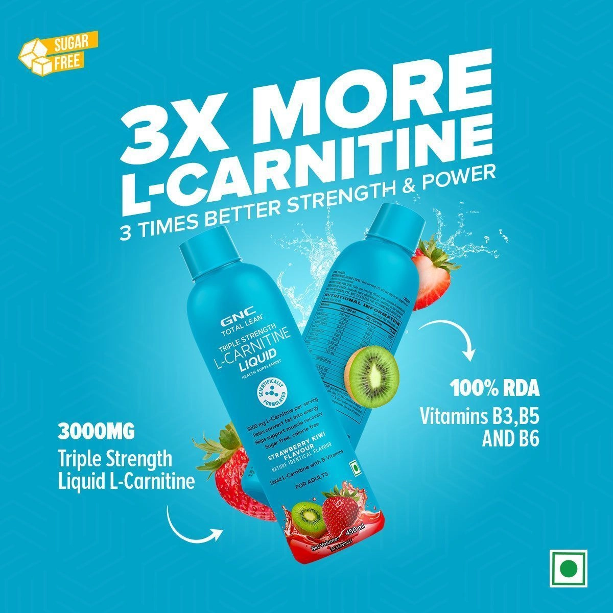 GNC Total Lean
Triple Strength L-Carnitine Liquid 450 ml 3