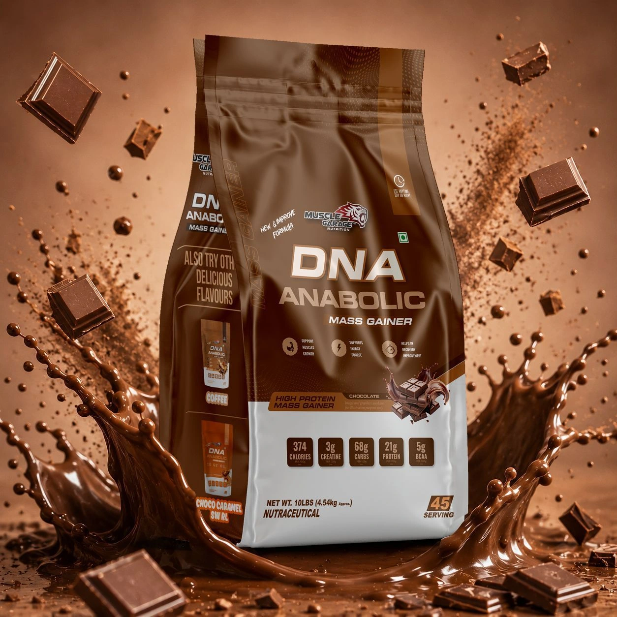 MG DNA Anabolic Mass Gainer | 4.5kg | Free Shaker 4