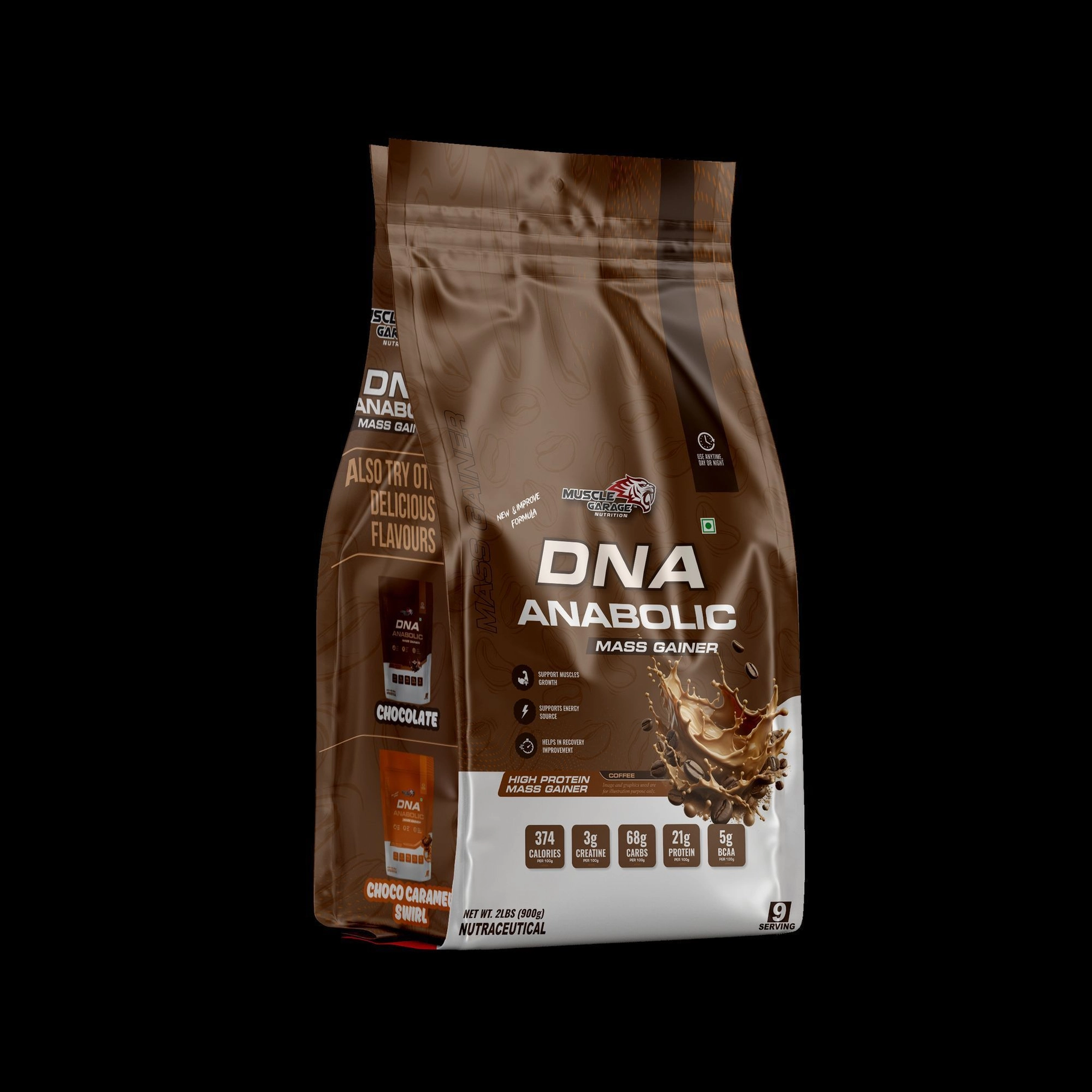 MG DNA Anabolic Mass Gainer | 4.5kg | Free Shaker 8