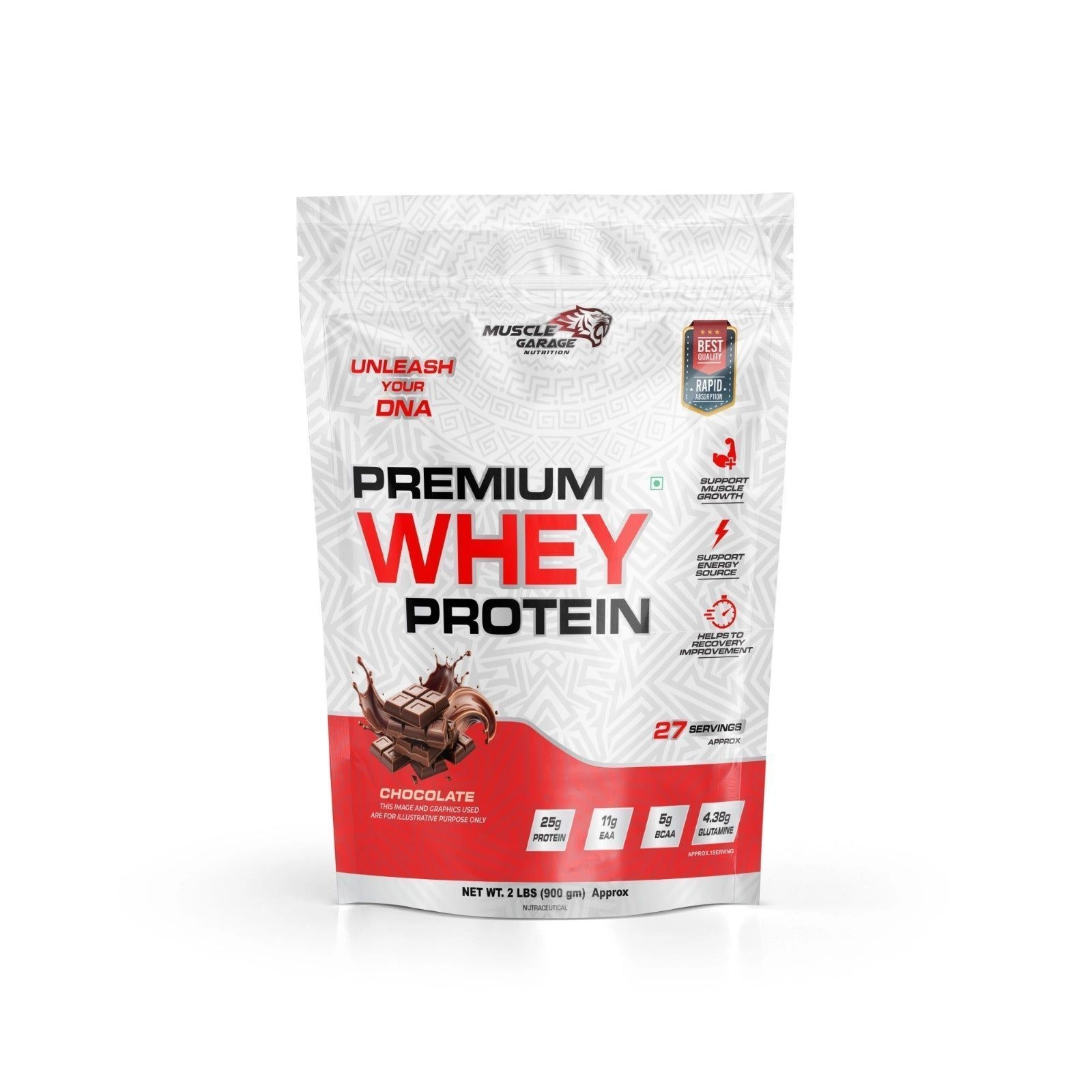 MG Premium Whey Protein 900Gm (2 Lbs) | Free Shaker 8