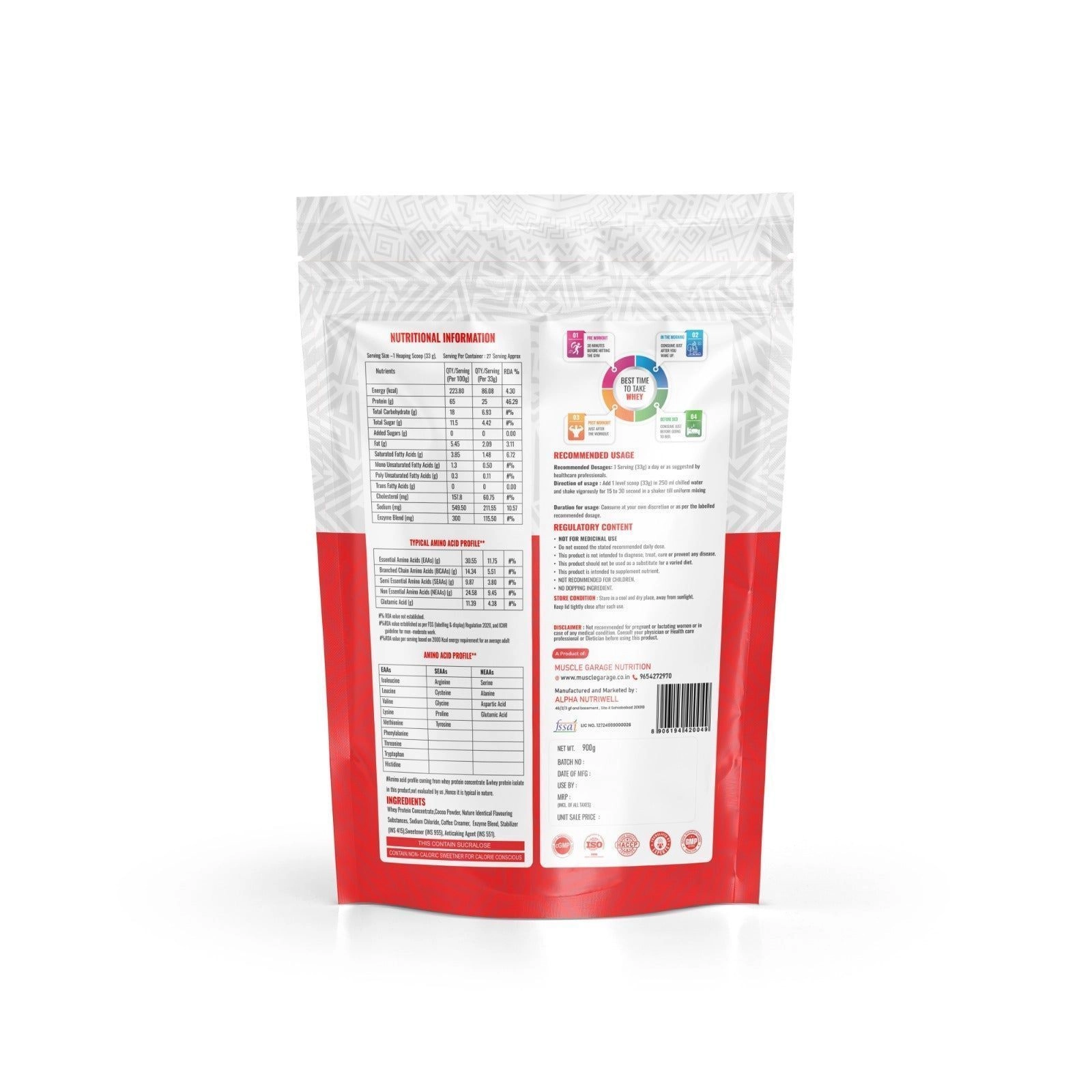MG Premium Whey Protein 900Gm (2 Lbs) | Free Shaker 9