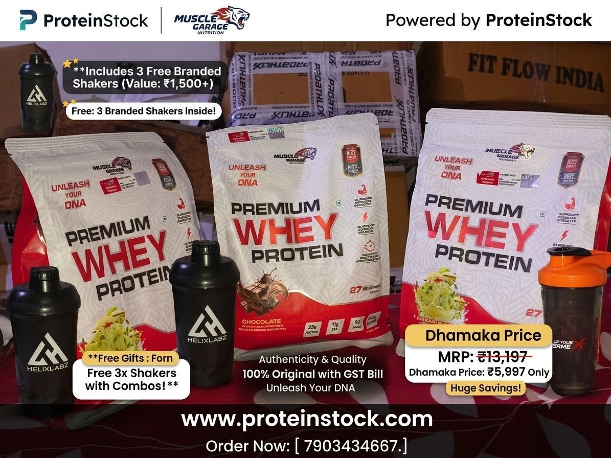 MG Premium Whey Protein 3 KG Combo with 3 Branded Shakers Free. 4
