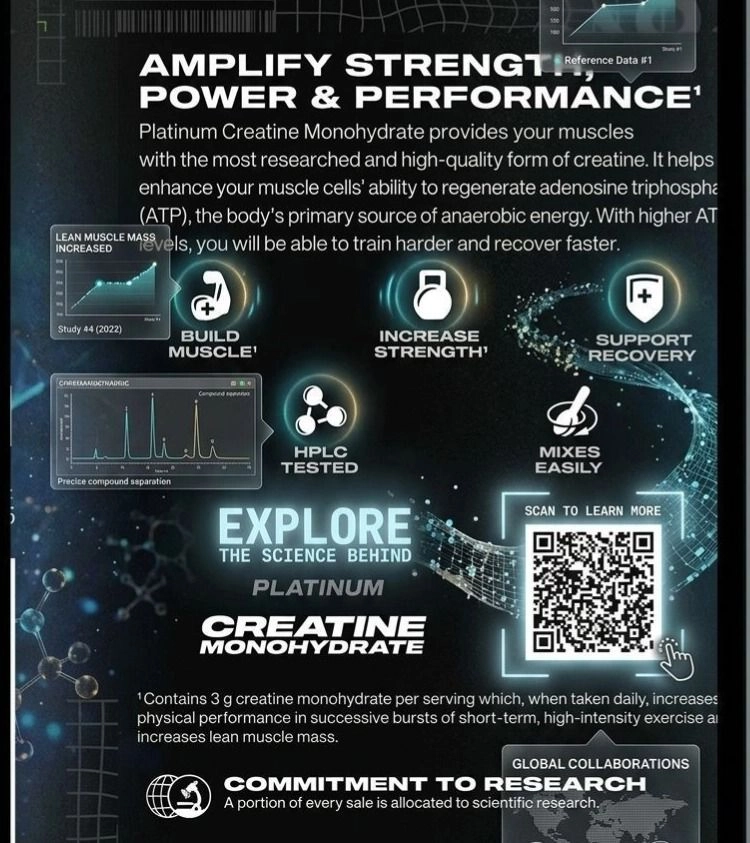 MuscleTech Platinum Creatine Monohydrate - Unflavoured, 81 Servings 3
