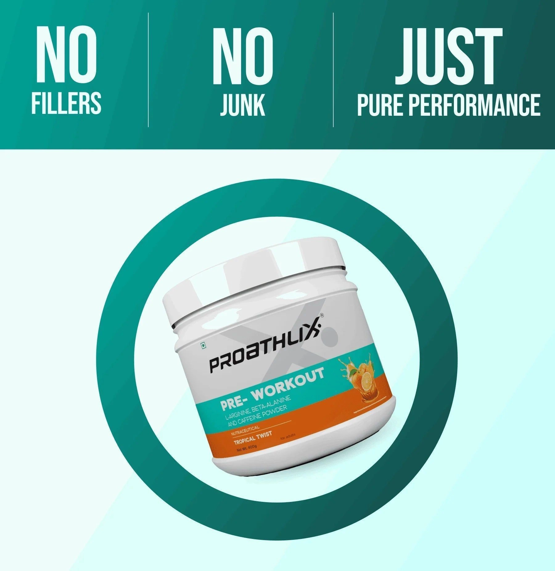 Proathlix Pre Workout (200mg Caffeine, 400 GM) 3