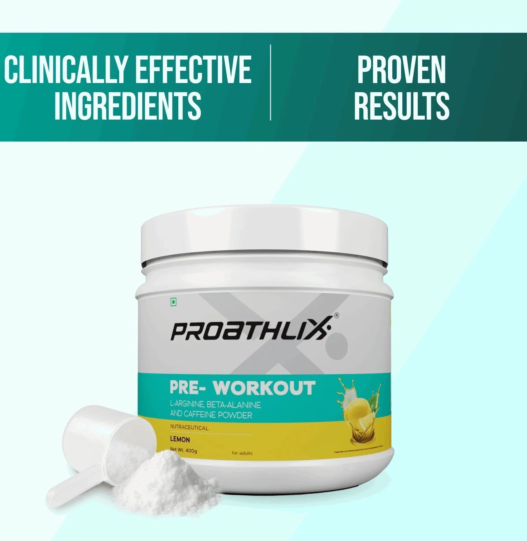 Proathlix Pre Workout (200mg Caffeine, 400 GM) 6