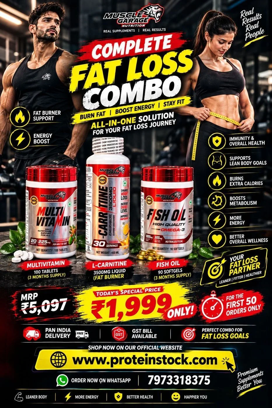 450 ML L-carnitine + 100 Caps Multivitamin + 90 Softgel Fish Oil 1