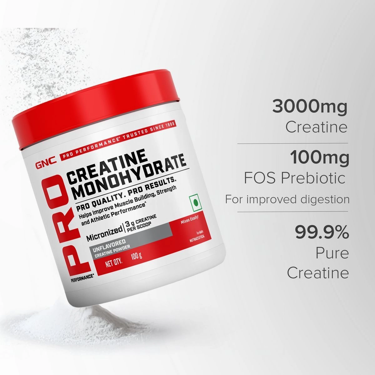 GNC | Creatine Monohydrate | Unflavoured| 100 GM 9